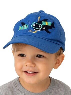 Gymboree Blue Shark Snorkel Baseball Cap Toddler 2T-3T Cotton Adjustable Hat